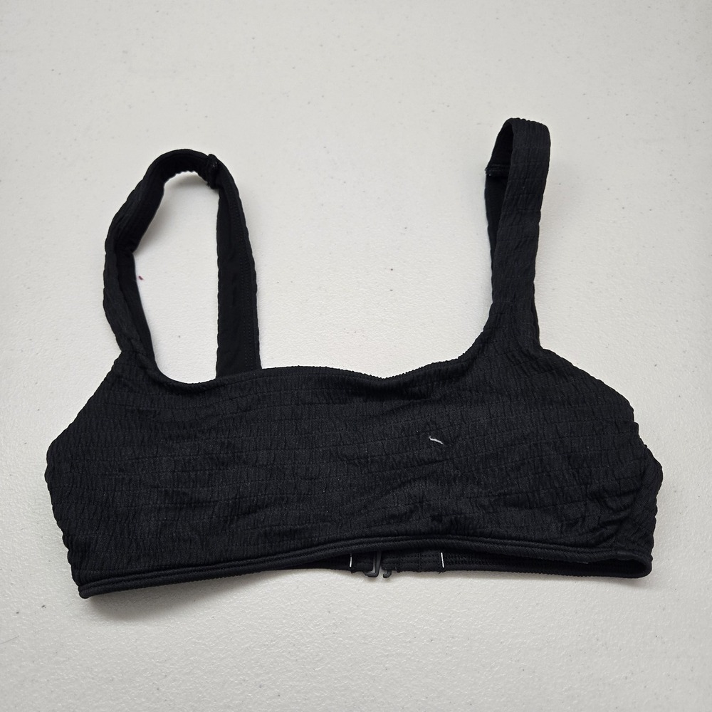 Aerie Women Bra S Black Scoop Bralette Wireless Knit Strap